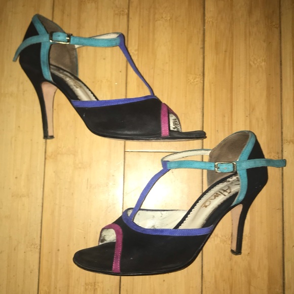 Alma Tango Fête MardiGras Argentina Suede Stilettos - Picture 2 of 9